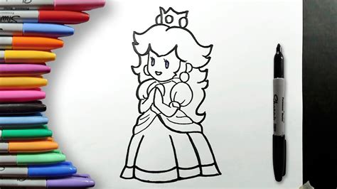 peach para dibujar|peach mario bros para colorear.